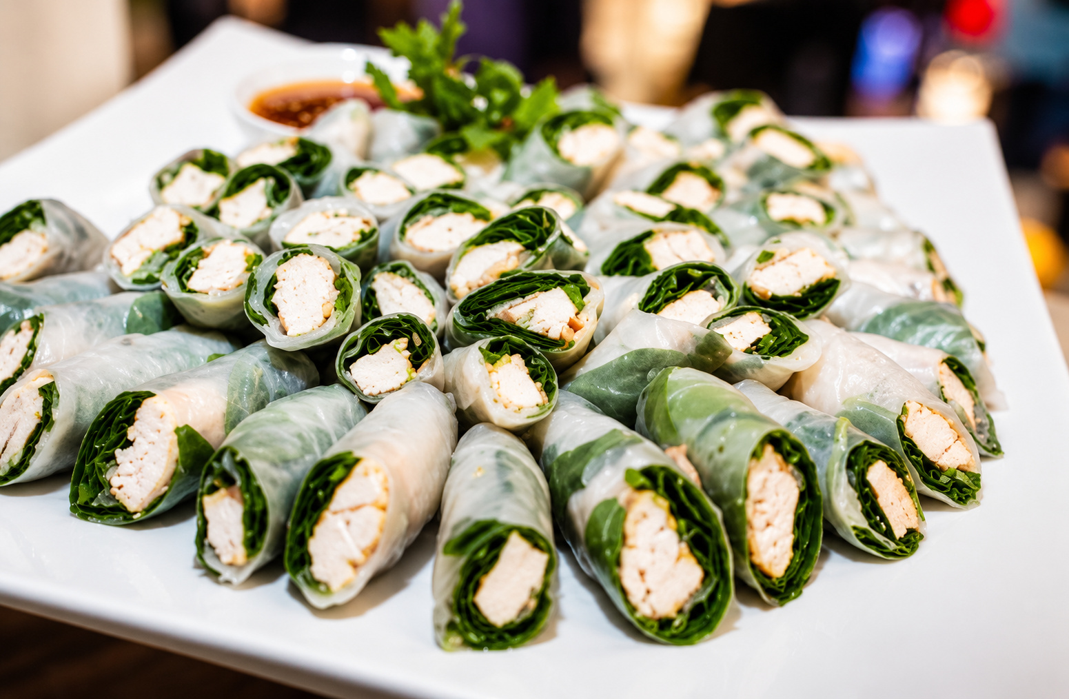 Fresh rice paper rolls from the Pinnacle Catering Sydney Gourmet Buffet menu